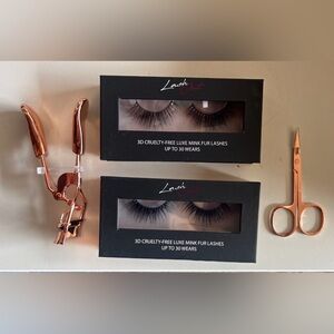 3D Cruelty-Free Luxe Mink Fur Lashes - Black set